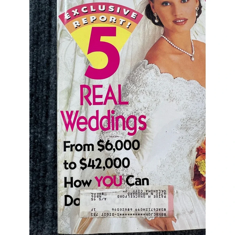 Vintage 90s MODERN BRIDE Magazine August/September 1994 Wedding Gowns Decor Cake